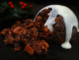 Holiday Pudding with Rum Sauce