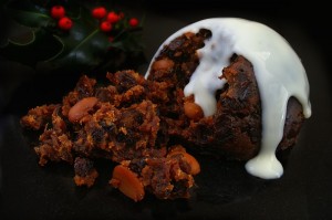 Holiday Pudding with Rum Sauce