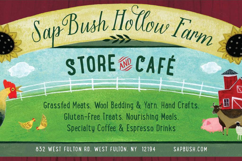 Your hosts are Bob & Shannon of Sap Bush Hollow Farm, known for its grassfed meats, stunning landscapes & farm-to-table cafe (open Saturdays, just downstairs from your apt).