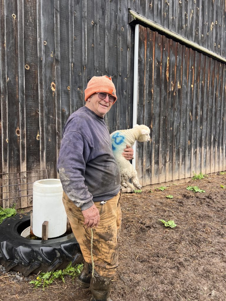 Jim Hayes Sap Bush Hollow Farm w grass fed lamb