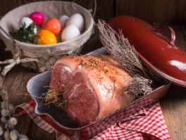 Fresh Ham with Shallot Dijon Reduction
